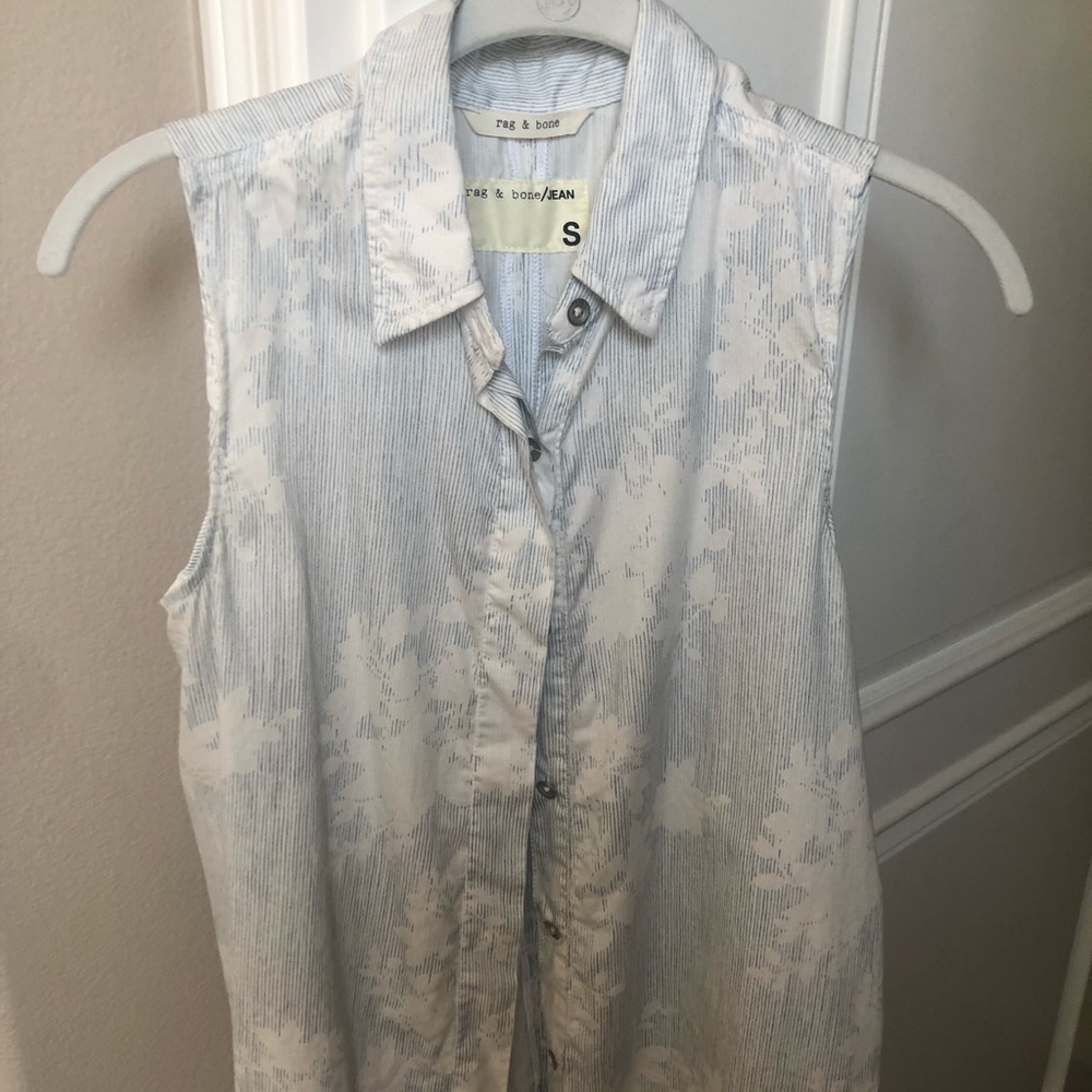 Rag & Bone Kahuna floral print button down tank